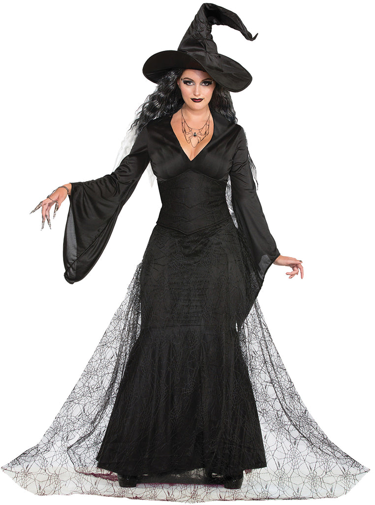 Women's Black Mist Witch Costume Halloween Hallway Women's Black Mist Witch Costume Halloween Hallway