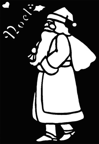 Stencil Father Chrstmas Brass
