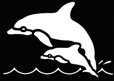Stencil Dolphins Brass