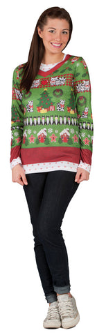 Ladie's Ugly Christmas Sweater Shirt