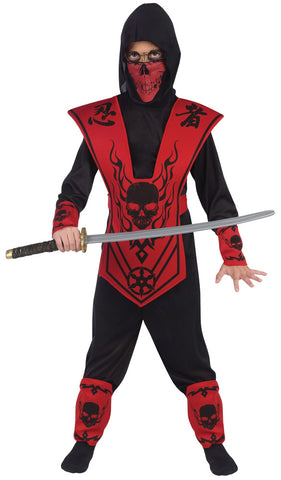 Red & Black Skull Ninja Child Costume