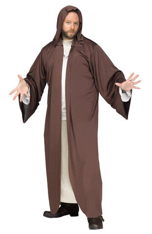 Hooded Robe Brown Ad One Size