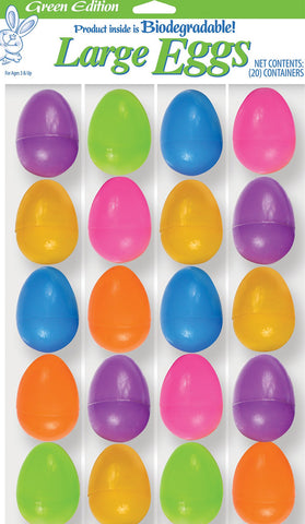 Plastic Easter Eggs - Bag of 20