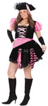 Women's Plus Size Pirate Pink Punk Costume