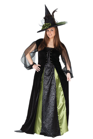 Women's Plus Size Witch Goth Maiden Costume