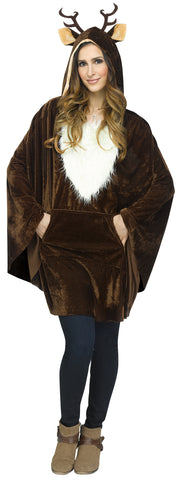 Women's Reindeer Poncho