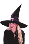 Witch Hat Black Pleated Velour