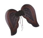 Wings Goth Bk/Burgundy Glitter