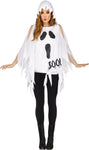 Women's Ghost Print Poncho