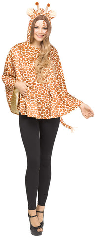 Women's Giraffe Hooded Poncho