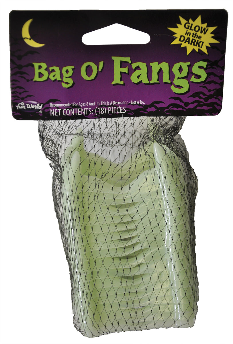 Fangs Glow In A Mesh Bag – Halloween Hallway