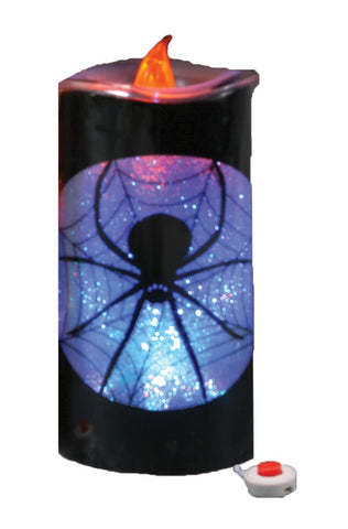 6" Glitter Spider Candle