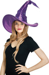 Curved Cone Witch Hat - Purple