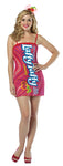 Women's Laffy Taffy Tube Dress - Cherry