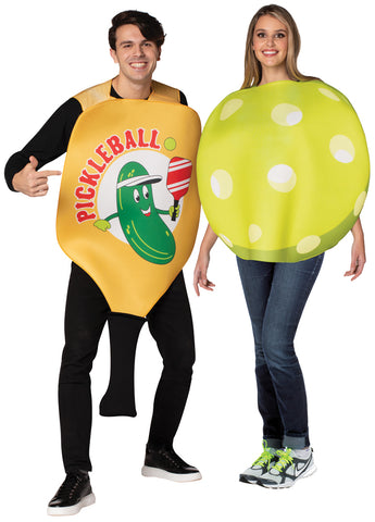 Pickle Ball Paddle/Ball Couple Costume - Adult