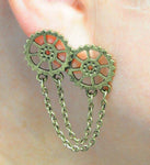 Gear Drop Chain Drape Studs