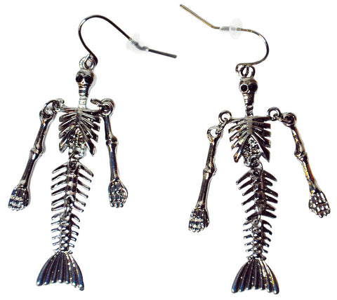 Skeletal Mermaid Earrings