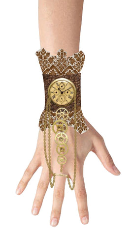 Lace Wristlet Clock Charm Gear