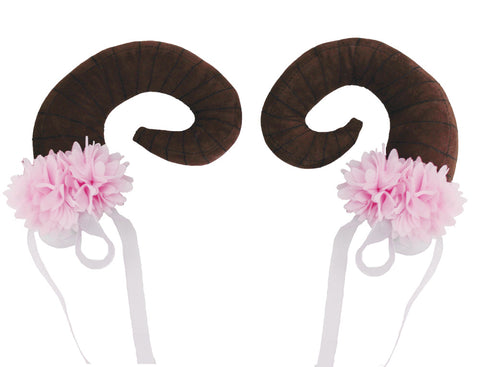 Floral Clustered Nymph Horn Pr