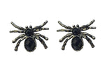 Glitter Gem Spider Earrings