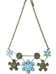 Glittery Snowflake Bib Necklace