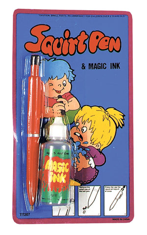 Squirt Pen with Disapprng Ink