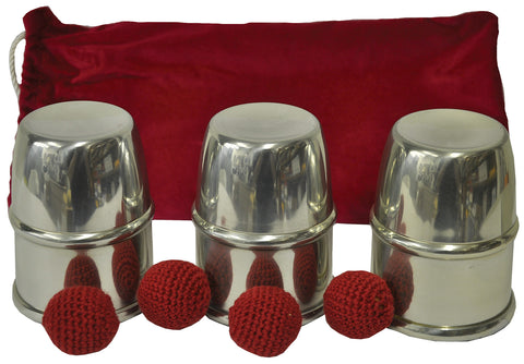 Metal Cups & Balls Set