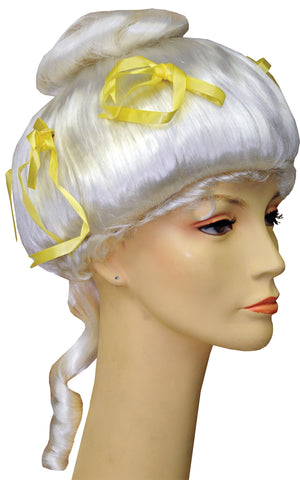 Deluxe Colonial Lady with Ribbons Wig