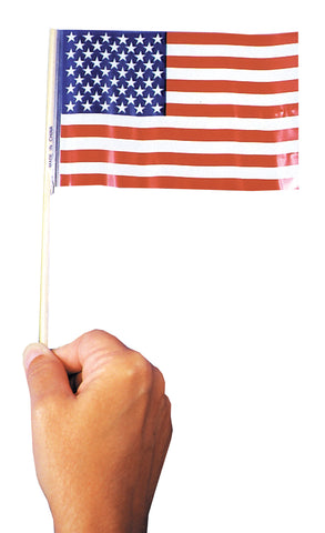 4" Plastic USA Flag - Pack of 72