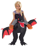 Kids Black Ride On Dragon Inflatable Costume
