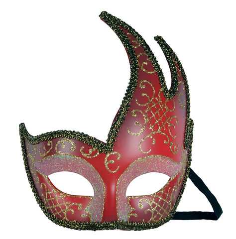 Women's Red & Gold Symphony Mask