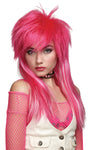 Hot Pink & White Glam Wig
