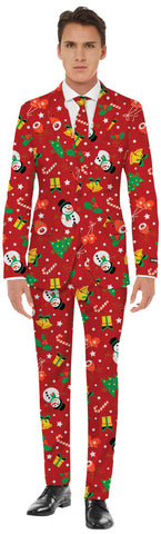 Men's Red Icon Christmas Suit