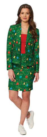 Women's Green Christmas Tree Suit