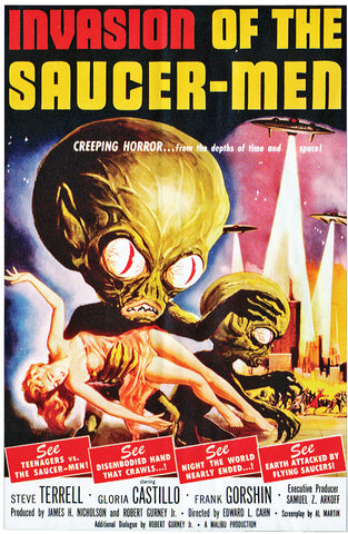 Invasion of Saucer Men Poster