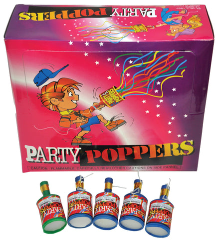 Party Poppers - Pack of 72