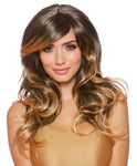 Brown/Honey Blonde Ombre Long Layered Wig - Adult