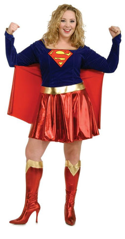 Women's Plus Size Deluxe Supergirl Costume