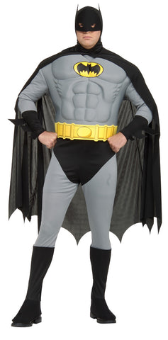 Men's Plus Size Muscle Chest Batman Costume