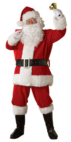 Men's Regal Plush Santa Suit with Faux Fur Trim