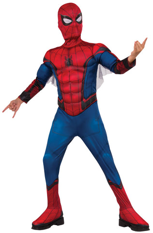 Boy's Deluxe Spiderman Costume -  Red & Blue