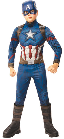 Boy's Captain America Deluxe Costume - Avengers 4