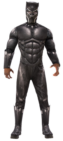 Men's Deluxe Muscle Black Panther Costume