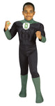 Boy's Deluxe Muscle Chest Green Lantern Costume