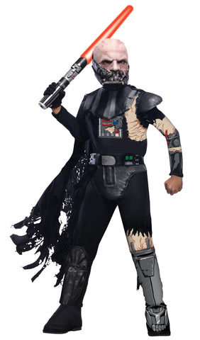 Boy's Darth Vader Battle Damaged Costume - Star Wars Classic
