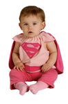 Pink Supergirl Bib with Cape Costume