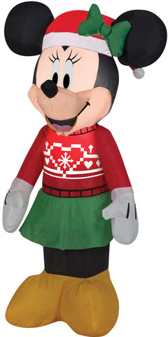 Airblown Minnie In Ugly Sweater
