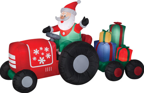 SANTA ON TRACTOR AIRBLOWN