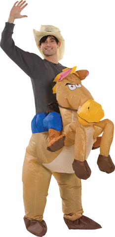 Adult Riding on Horse Inflatable Costume