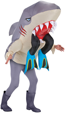 Adult Shark Head with Legs Inflatable Costume